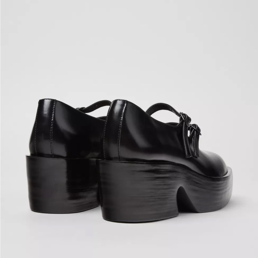 Camper Black Double-Strap Platform Mary Jane Shoes - Picture 4 of 11